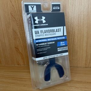 Under Armour Flavorblast Strapped Mouthguard Blue Youth Fit